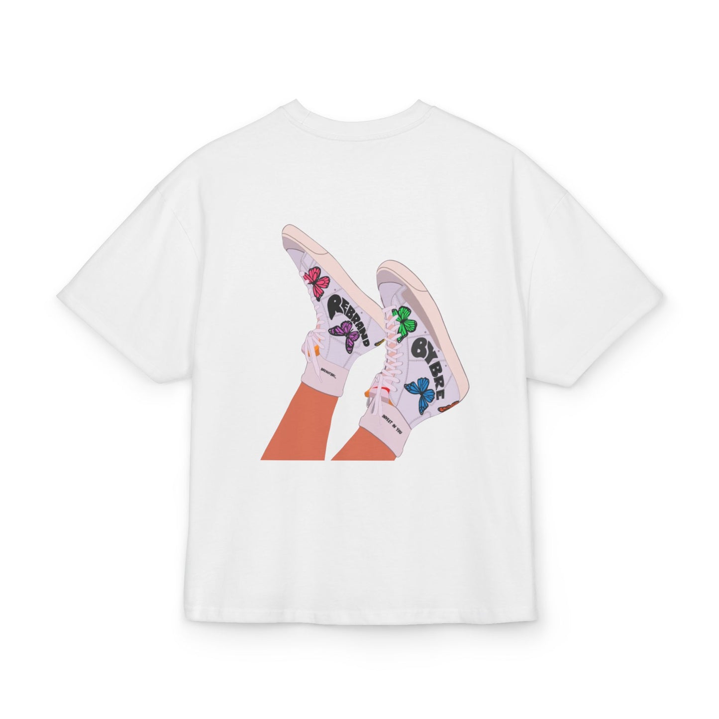 PINK MONARCH BOX TEE
