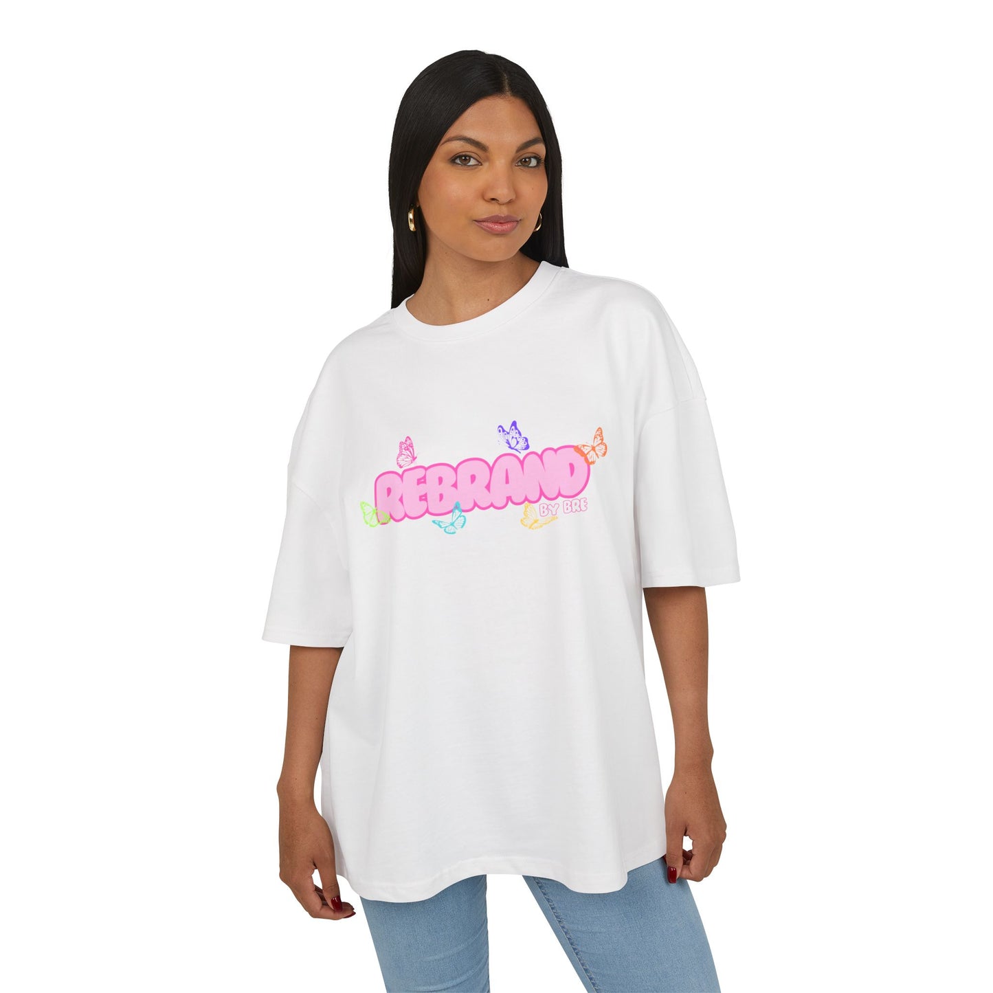 PINK MONARCH BOX TEE