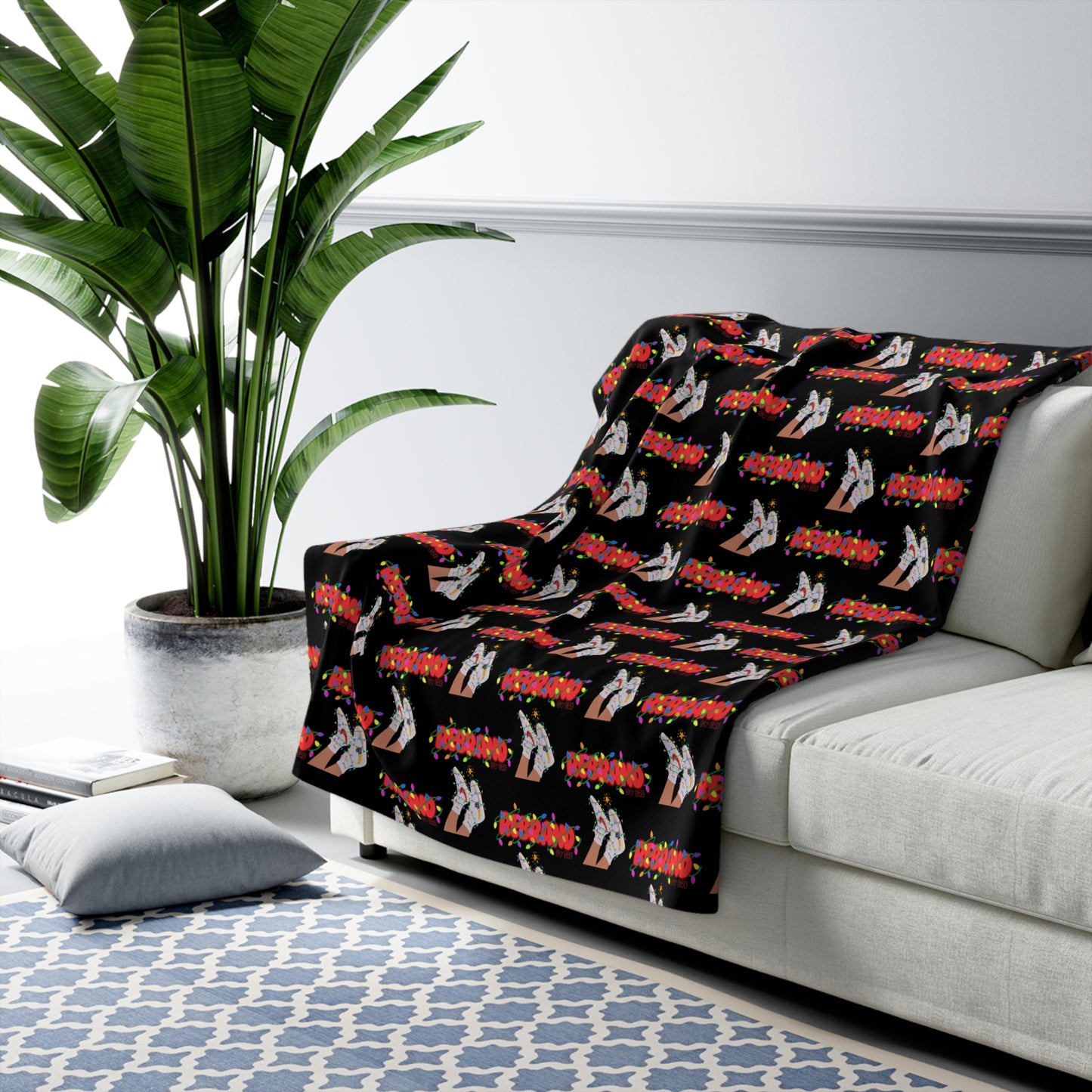 REBRAND HOLIDAY SHERPA BLANKET
