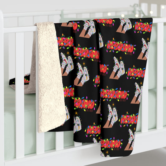 REBRAND HOLIDAY SHERPA BLANKET
