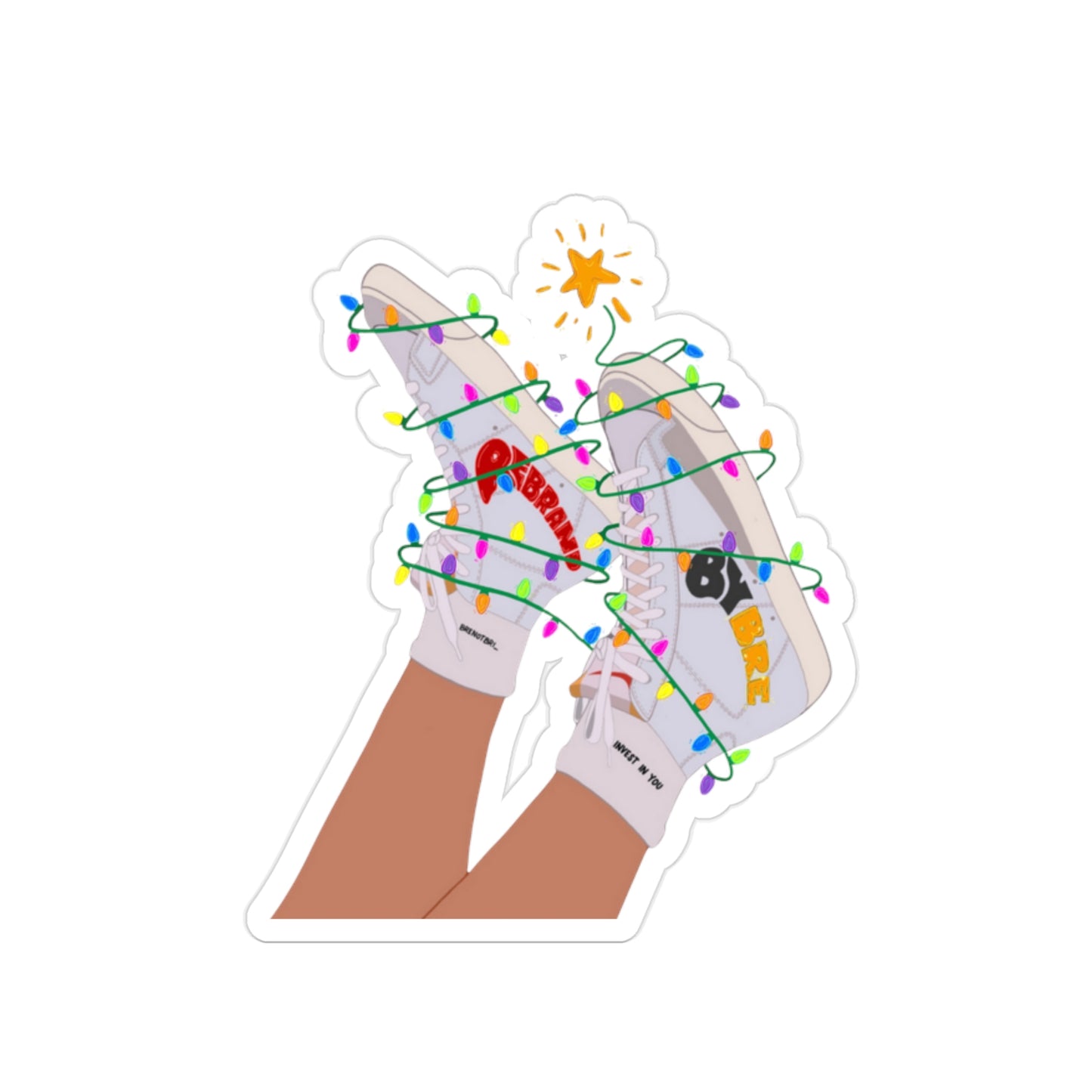 STOCKING TRANSPARENT STICKER