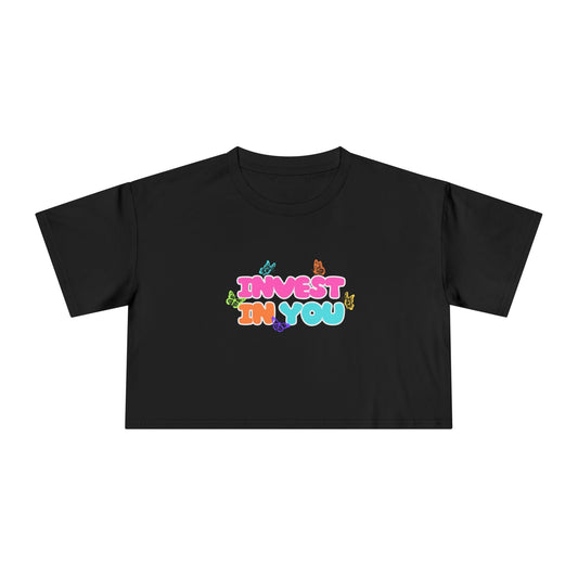 INVEST CROPPED TEE